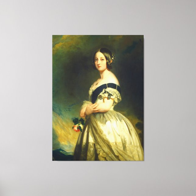 Young Queen Victoria Portrait Canvas Print (Front)