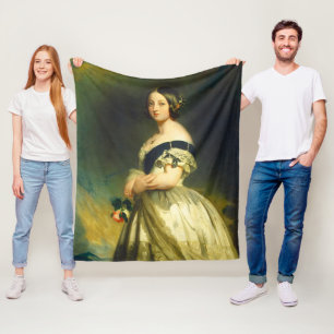 Young Queen Victoria Portrait Fleece Blanket