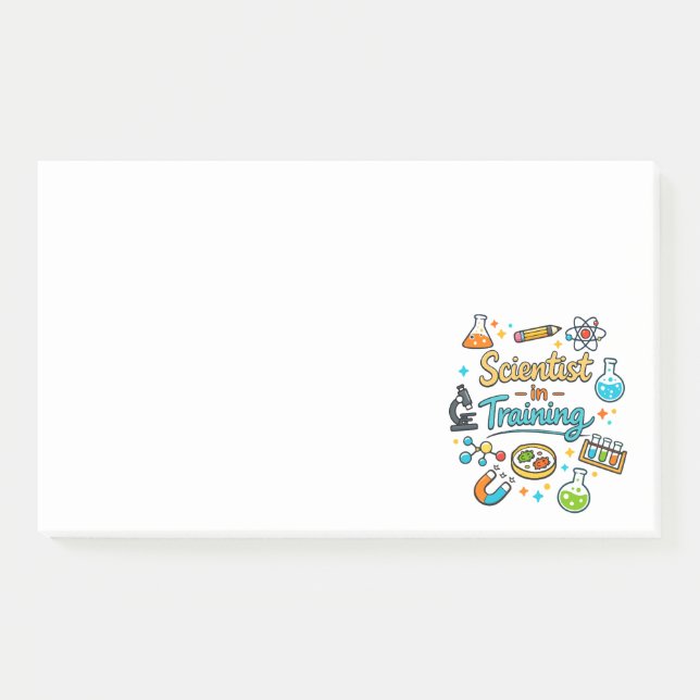 Young Scientist in Training Invitation Post-it Notes (Front)