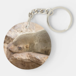 Young sea lion keychain