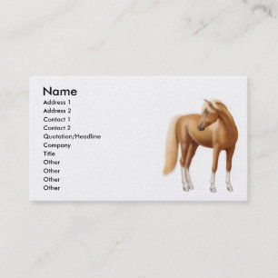 Young Sorrel Horse Business Card