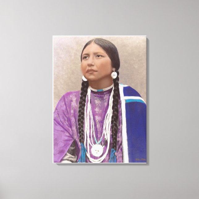 Young Southwest U.S.A. Native American Woman Canvas Print (Front)