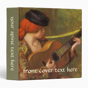 Young Spanish Woman with a Guitar by Pierre Renoir Binder