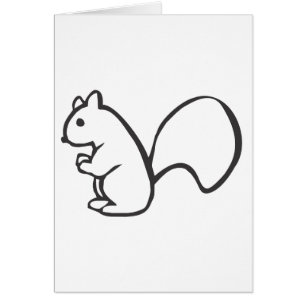 Young Squirrel in Black and White Sketch