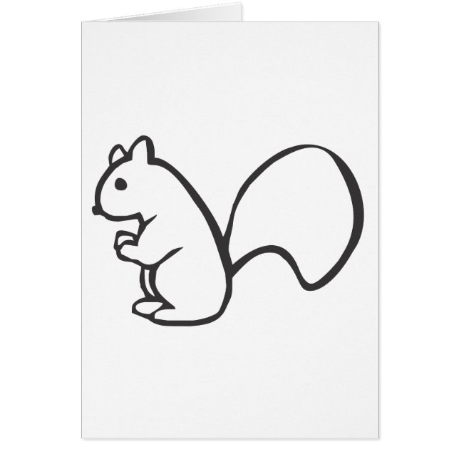 Young Squirrel in Black and White Sketch (Front)