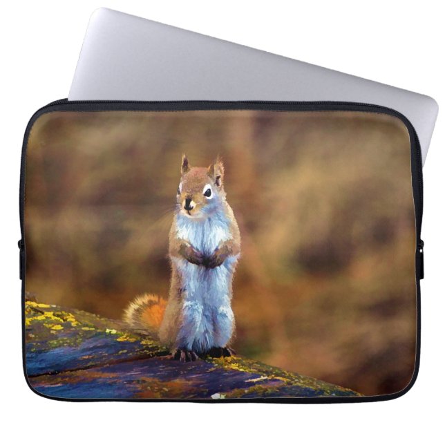 Young Squirrel Standing Tall Laptop Sleeve (Front)