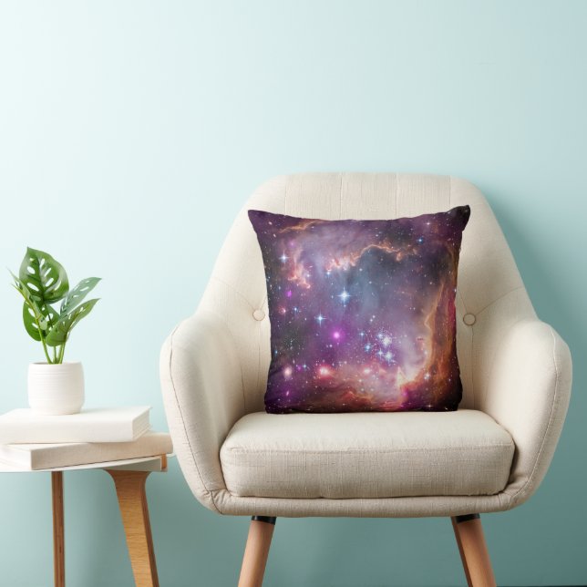 Young Stars In The Small Magellanic Cloud. Throw Pillow (Chair)
