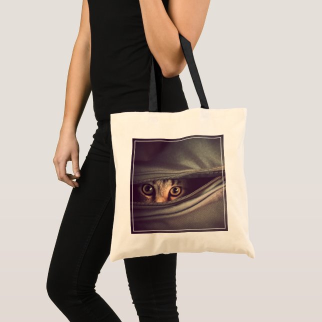 Young Tabby Kitten Tote Bag (Front (Product))