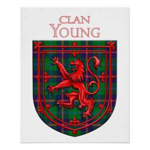 Young Tartan Scottish Plaid Lion Rampant Poster