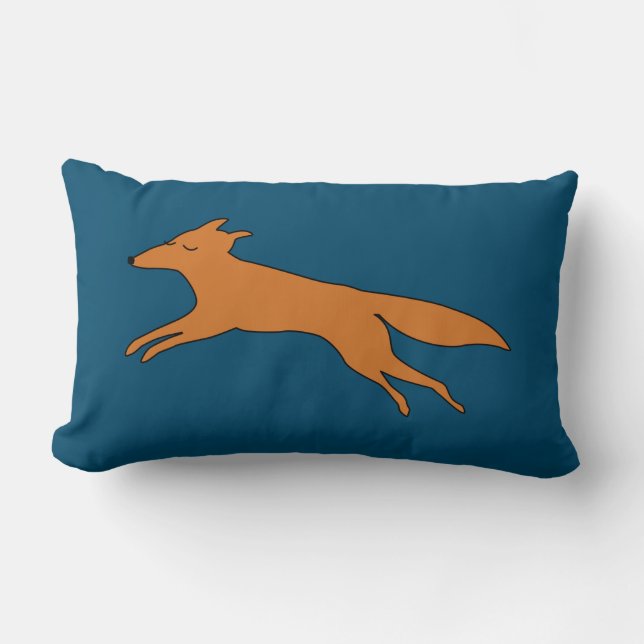 Young Teen fox  Lumbar Pillow (Front)