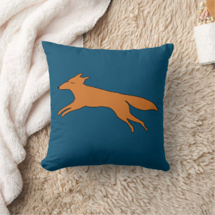 Young Teen fox Throw Pillow