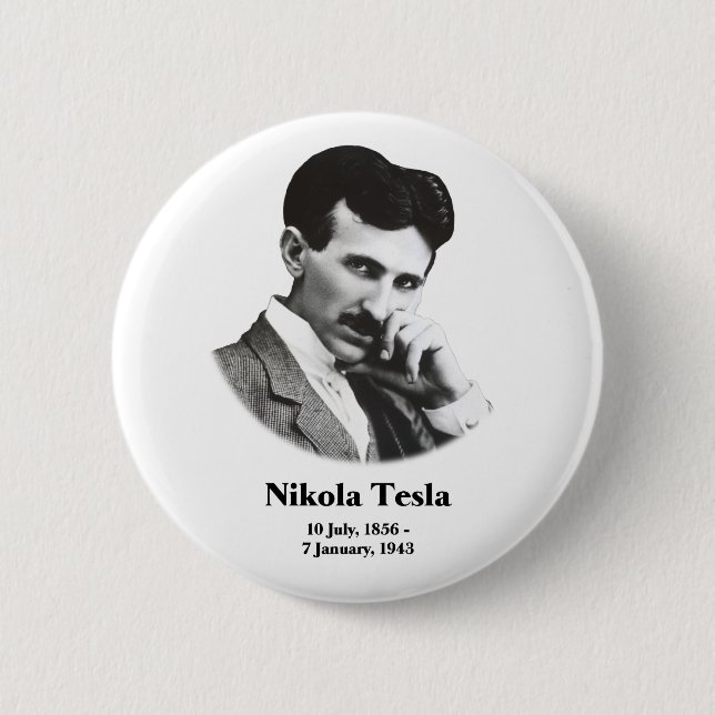 Young Tesla 2 Inch Round Button (Front)