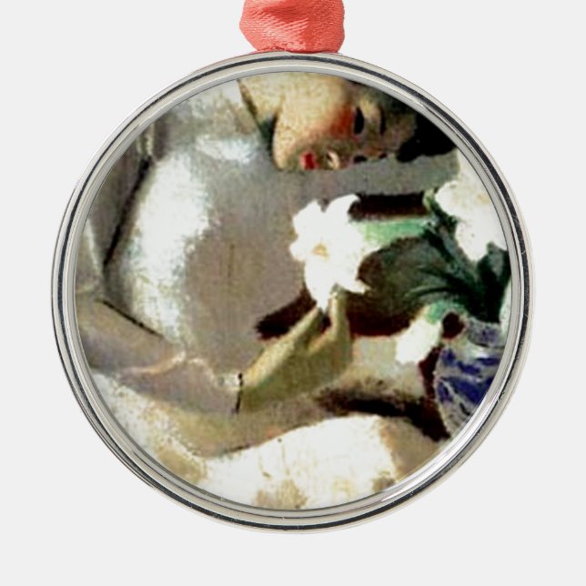 Young Vietnamese Woman with Lily Metal Ornament (Front)