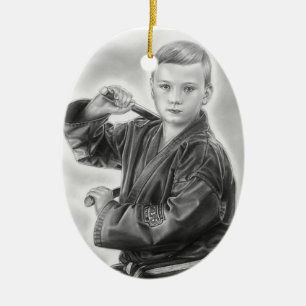 Young Warrior Ceramic Ornament