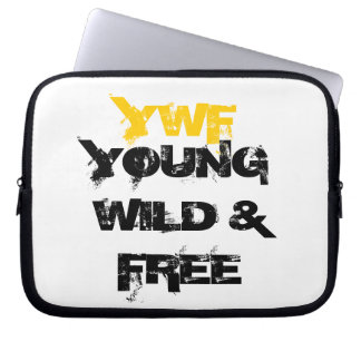 YOUNG WILD AND FREE LAPTOP SLEEVE YWF