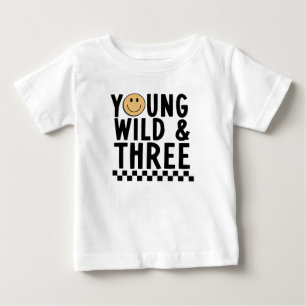 Young Wild and Three 3rd Birthday Shirt