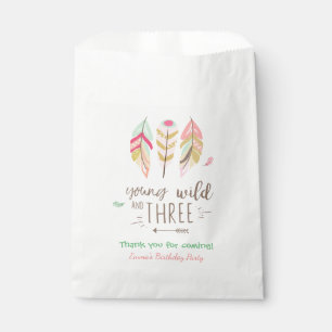 Young Wild and three favour bag Boho Feathers