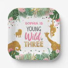Young Wild and Three Girl Pink Safari Animals