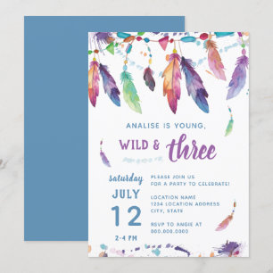 Young Wild and Three // Invitation d'anniversaire