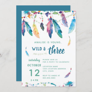 Young Wild and Three // Invitation d'anniversaire