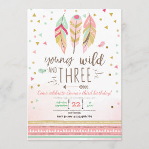 Young wild and three invite Girl Pink Gold 3rd