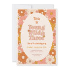 Young Wild and Three Retro Daisy 3rd Birthday