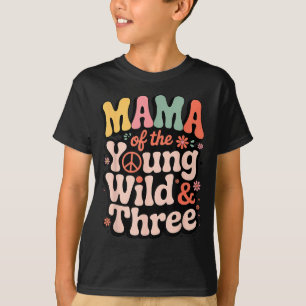Young wild and three retro groovy matching groovy T-Shirt