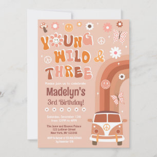 Young Wild and Three Super Birthday Invitations