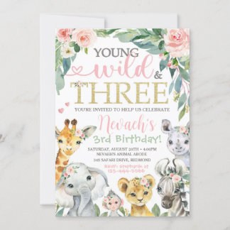 Young Wild et Three Invitation | Safari Anniversai