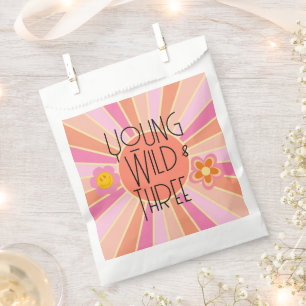 Young, Wild & Three   B-Day Favour Bag   Pink