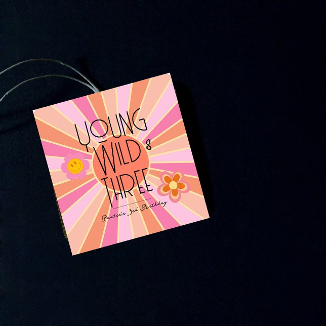 Young, Wild & Three | B-Day Favour Tag | Pink (Creator Uploaded)