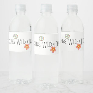 Young, Wild & Three B-Day Water Label Smile