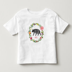 Young Wild & Three Bear Wildflowers Birthday Toddler T-shirt