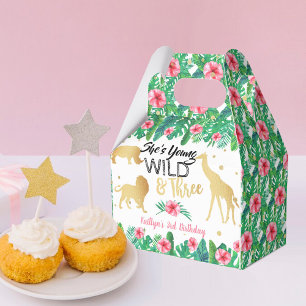 Young Wild & Three Girls Third Birthday Favor Box