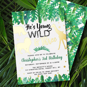 Young Wild & Three Jungle Boys 3rd Birthday Real
