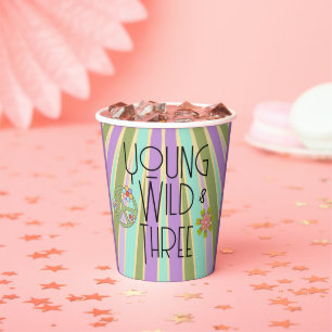 Young, Wild & Three Kid's Birthday Cup Cools