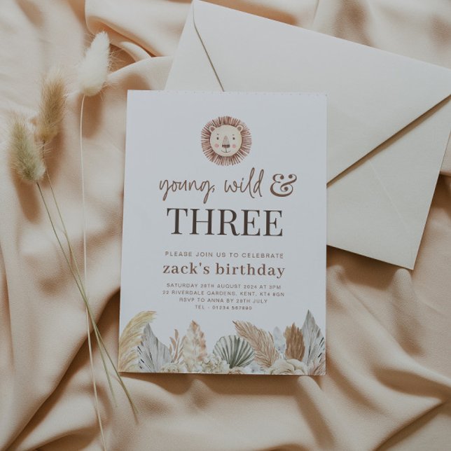 Young, Wild & Three Neutral Leaves Invite (Creator Uploaded)