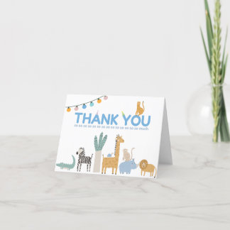 Young, Wild & Three Thank You Cards