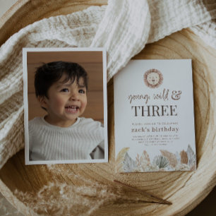 Young, Wild & Trois Feuilles Neutres Invitation Ph