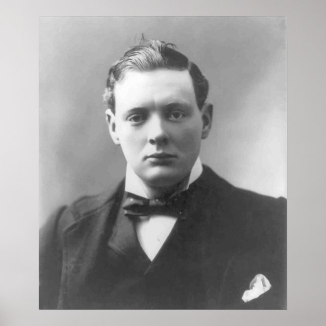 Young Winston Churchill Poster (Front)