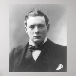 Young Winston Churchill Poster