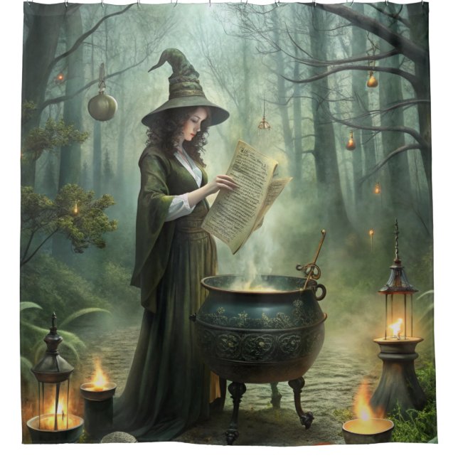 Young Witch in Mystical Forest Ritual (Front)