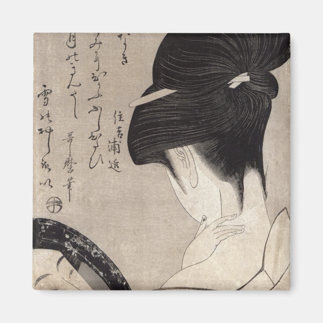 Young woman applying make-up, c.1795-96 magnet (Front)