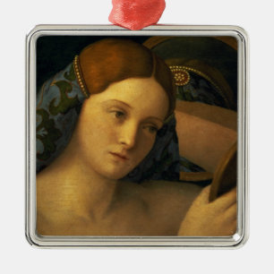 Young Woman at her Toilet Metal Ornament