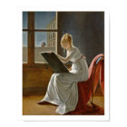 Young Woman Drawing Beside a Window
