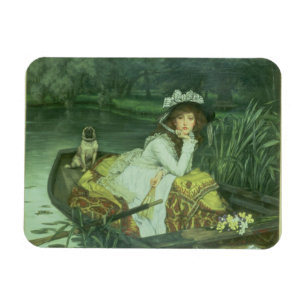 Young Woman in a Boat, or Reflections, c.1870 (oil Magnet