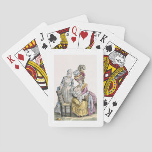 Young Woman in a Dress 'a la Levite' Breastfeeding Playing Cards