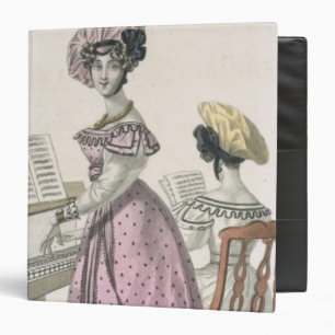 Young Woman in a Pink Organdie Dress Trimmed with Binder