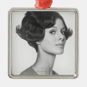 Young Woman Metal Ornament