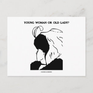 Young Woman Or Old Lady? (Optical Illusion) Postcard